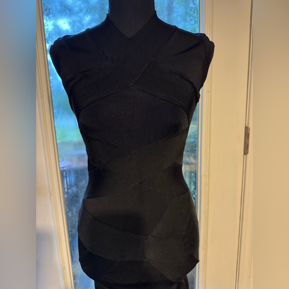 All Saints black  Hazel knitted body com dress size 6 US